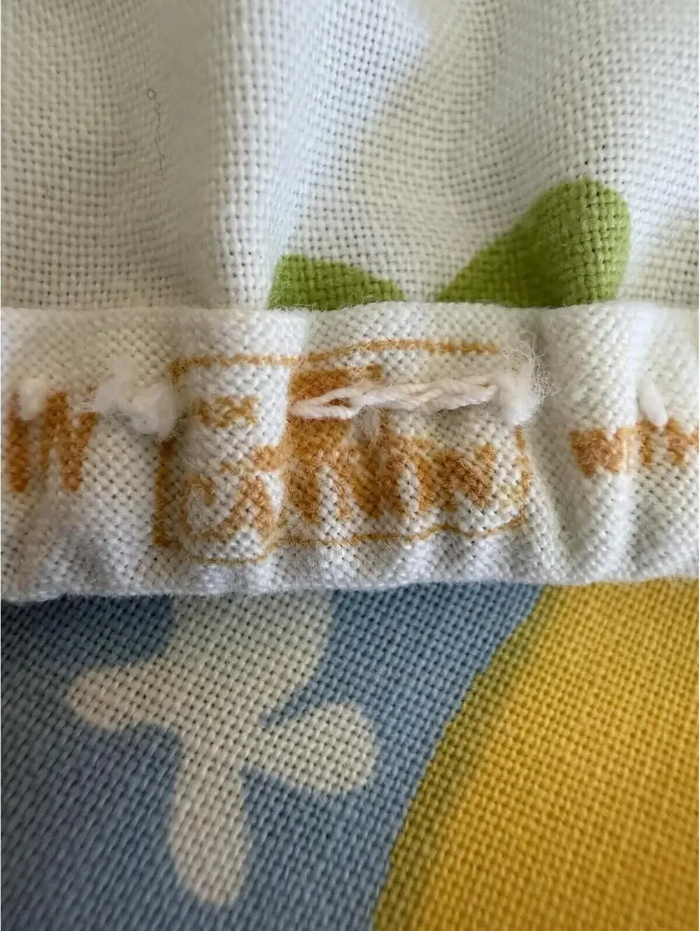 Vtg 1960s Cannon Monticello 2pc Dbl Sheet Set Mille Fleur Flower Power Clean EUC